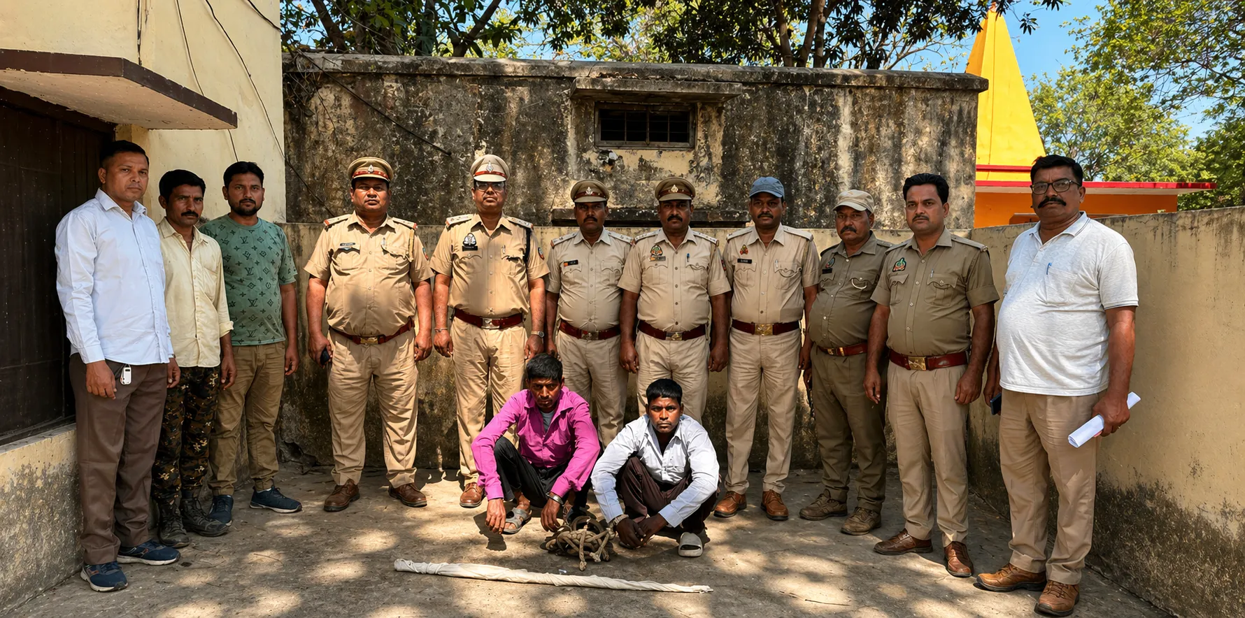 killing wild boar in Lakhimpur Kheri